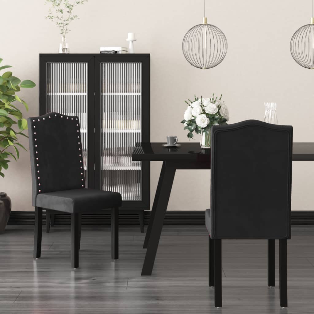 vidaXL Eetkamerstoelen 4 st fluweel lichtgrijs