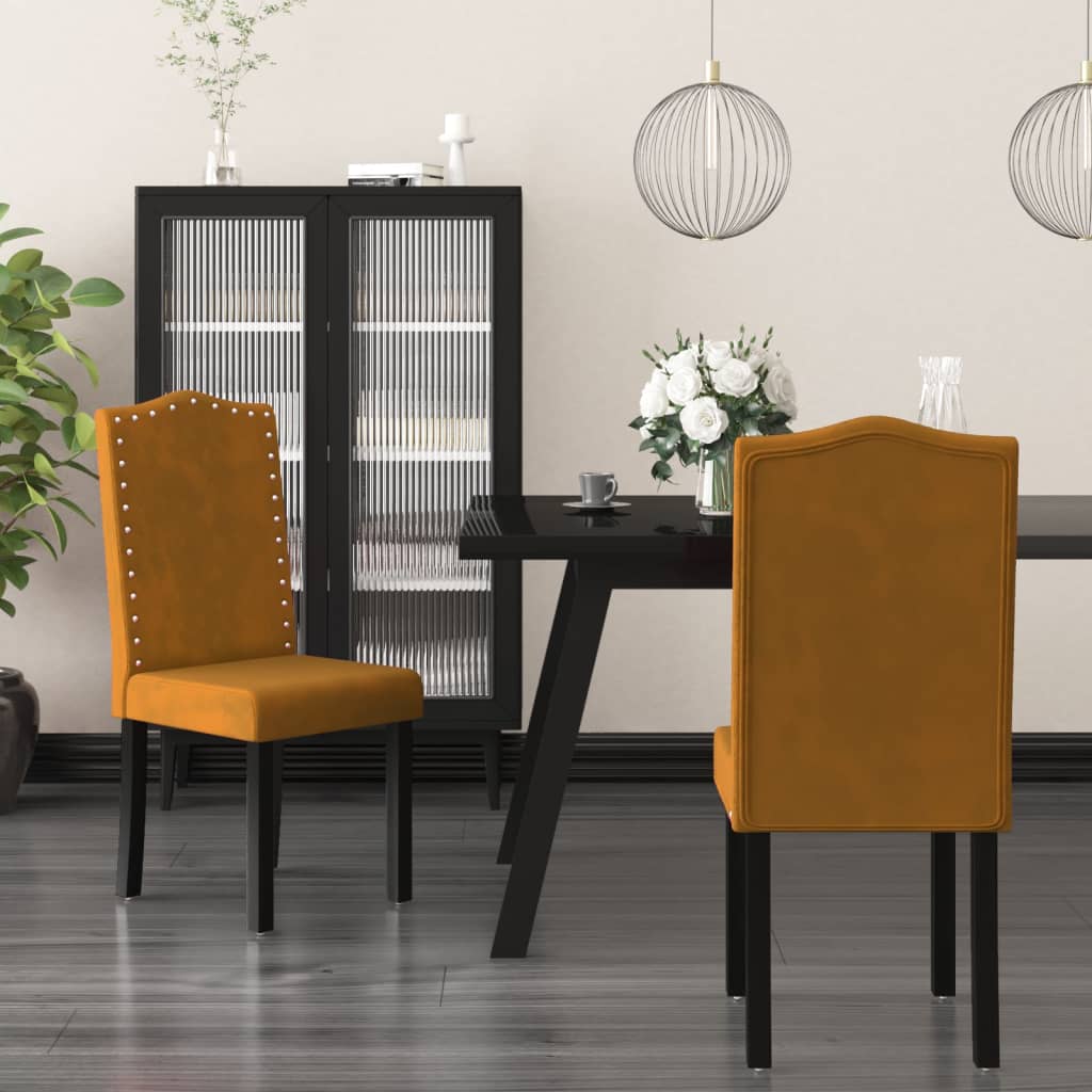 vidaXL Eetkamerstoelen 4 st fluweel lichtgrijs