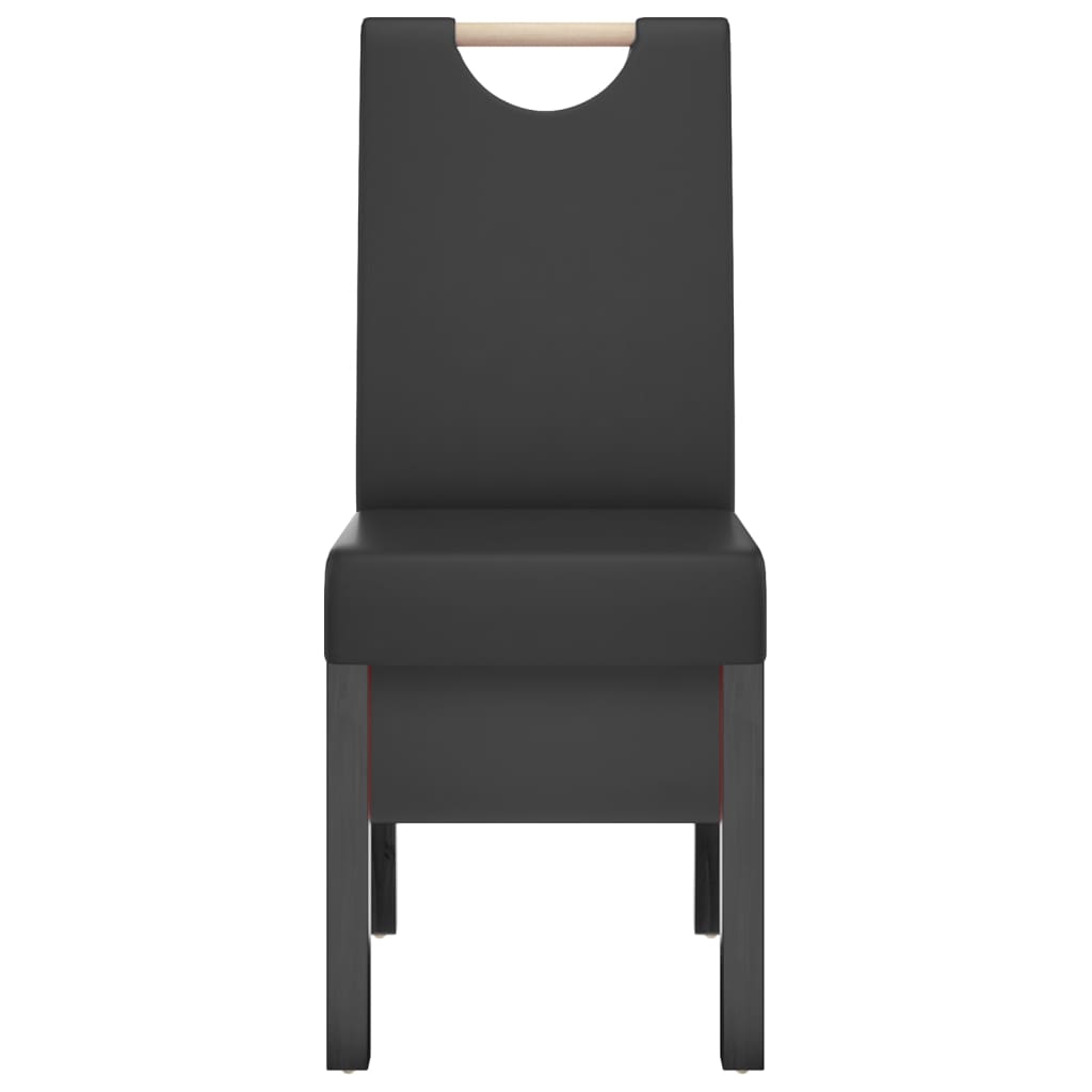 vidaXL Eetkamerstoelen 2 st kunstleer zwart