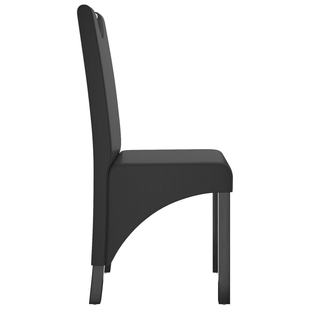 vidaXL Eetkamerstoelen 2 st kunstleer zwart