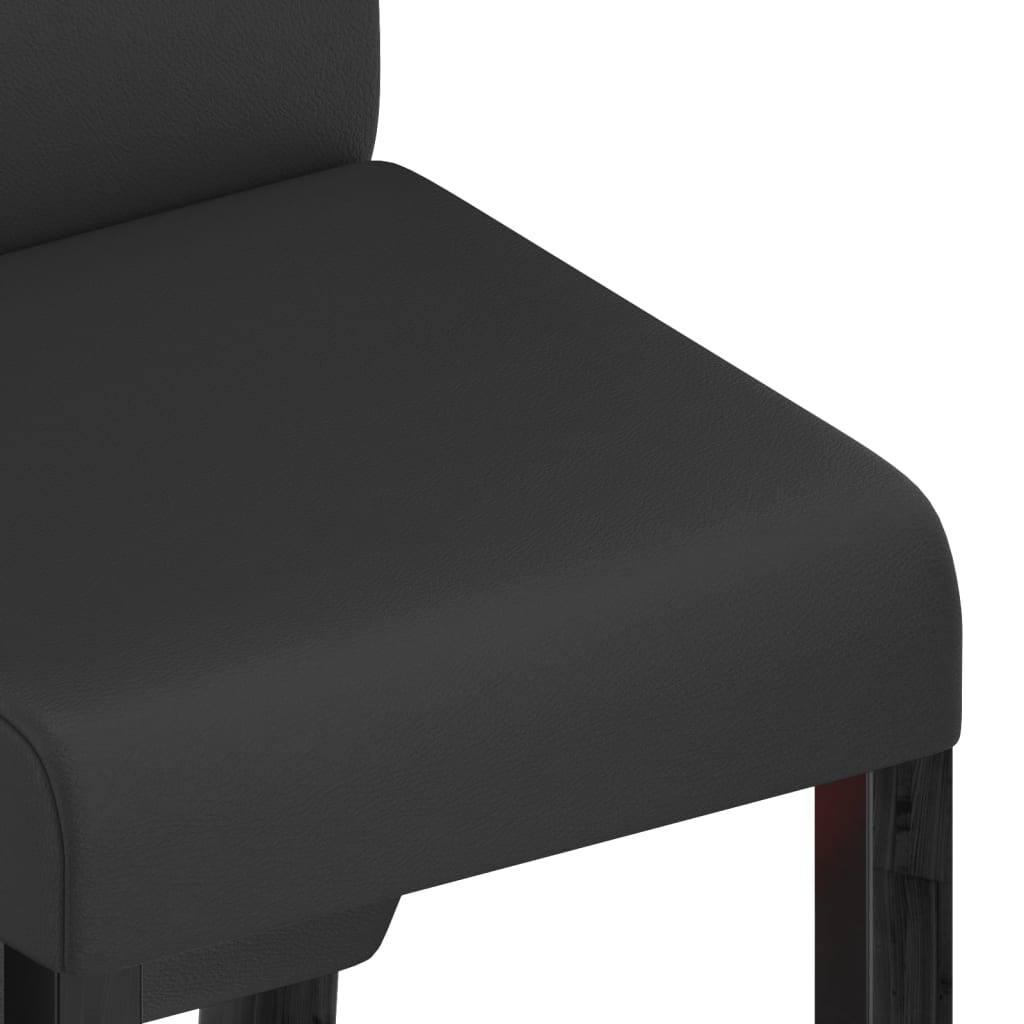 vidaXL Eetkamerstoelen 2 st kunstleer zwart