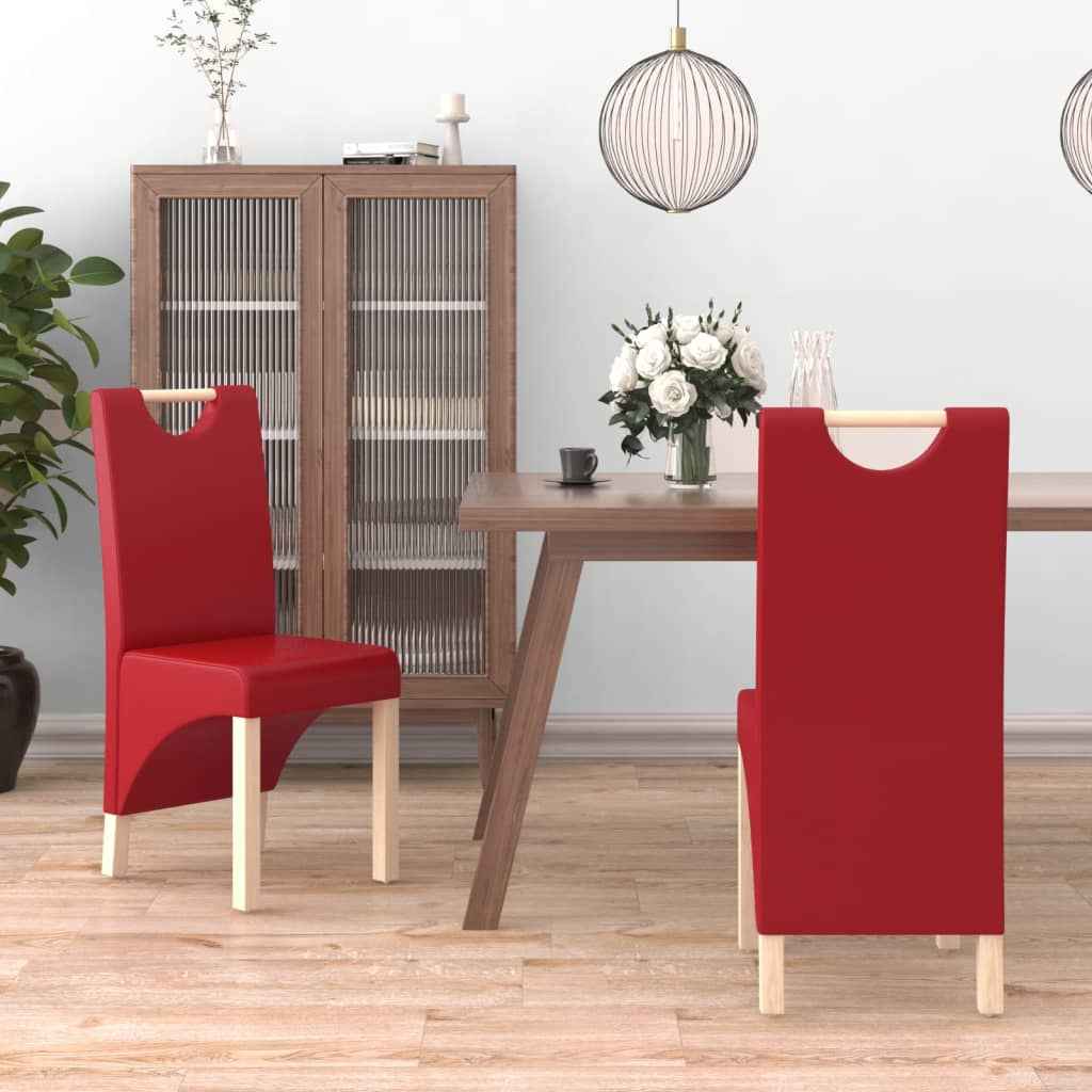 vidaXL Eetkamerstoelen 2 st kunstleer zwart