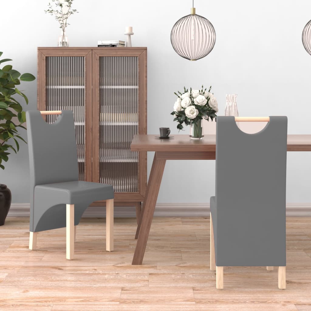 vidaXL Eetkamerstoelen 2 st kunstleer zwart