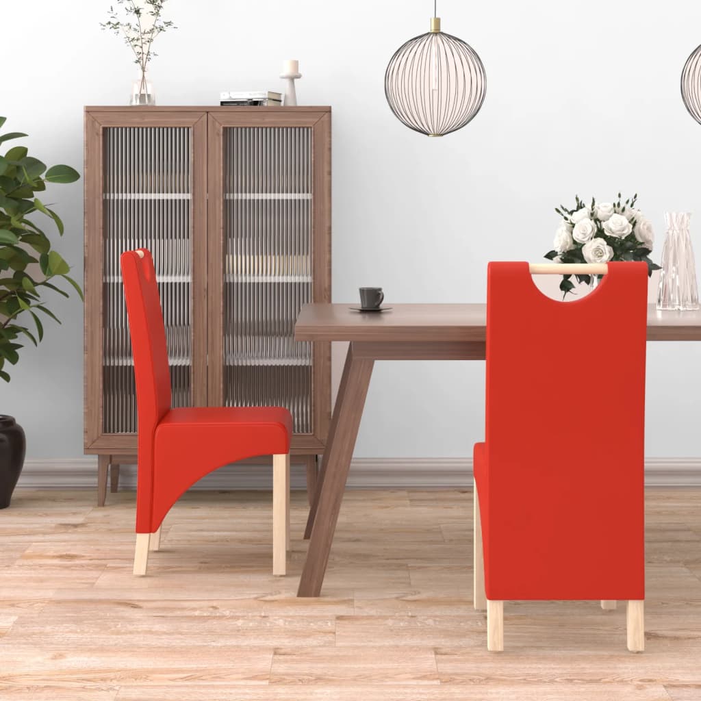 vidaXL Eetkamerstoelen 2 st kunstleer zwart