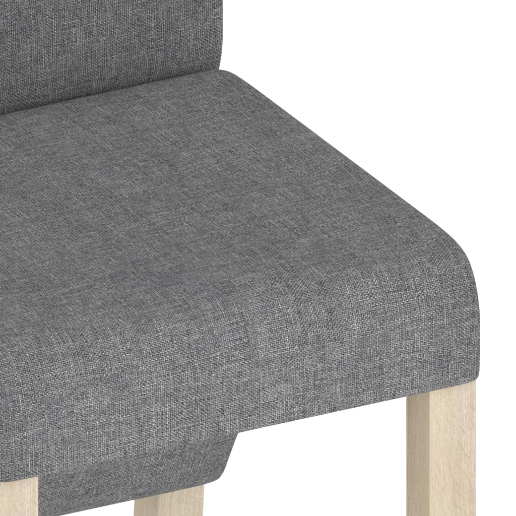 vidaXL Eetkamerstoelen 2 st stof lichtgrijs