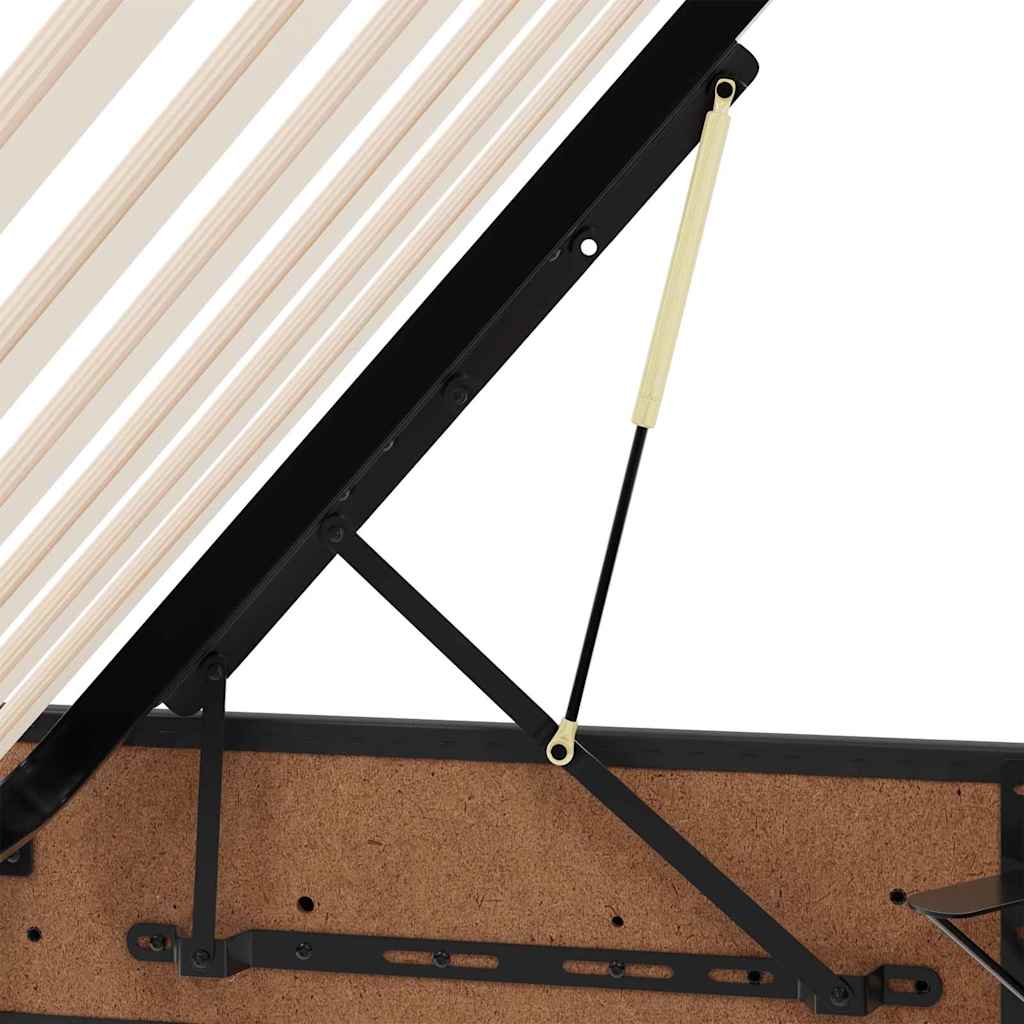 vidaXL Opslag bed met matras met opslag Zwart 90 x 190 cm Kunstleer