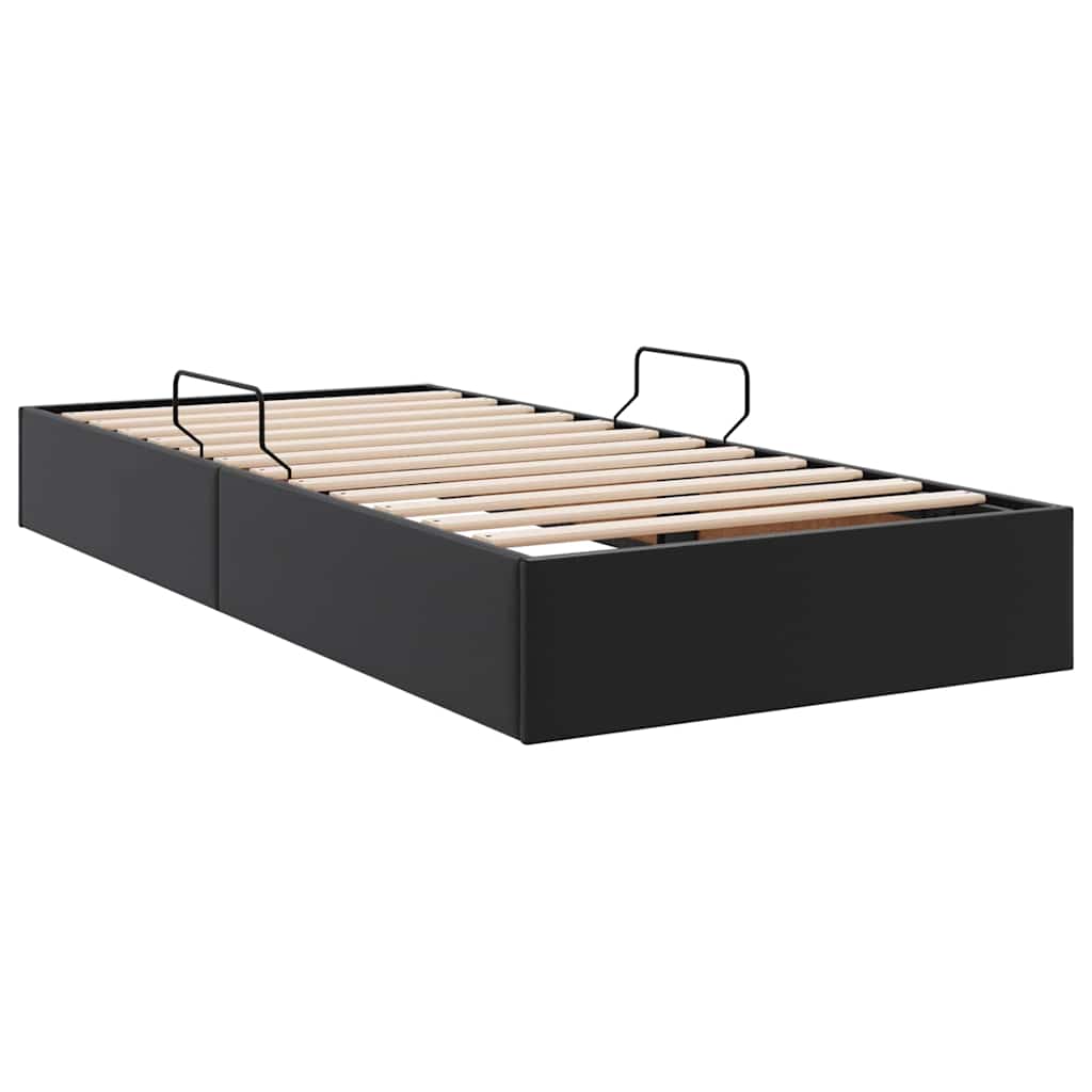vidaXL Opslag bed met matras met opslag Zwart 90 x 190 cm Kunstleer
