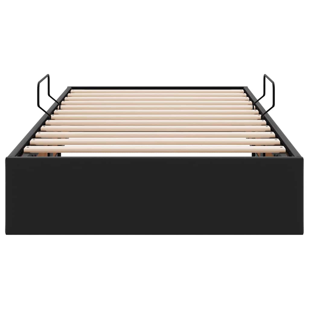 vidaXL Opslag bed met matras met opslag Zwart 90 x 190 cm Kunstleer