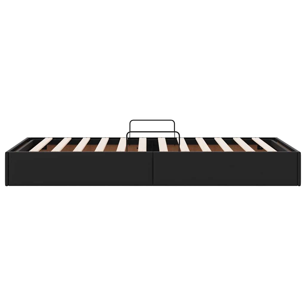 vidaXL Opslag bed met matras met opslag Zwart 90 x 190 cm Kunstleer