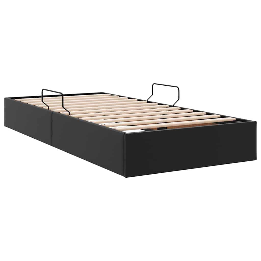 vidaXL Opslag bed met matras met opslag Zwart 90 x 190 cm Kunstleer