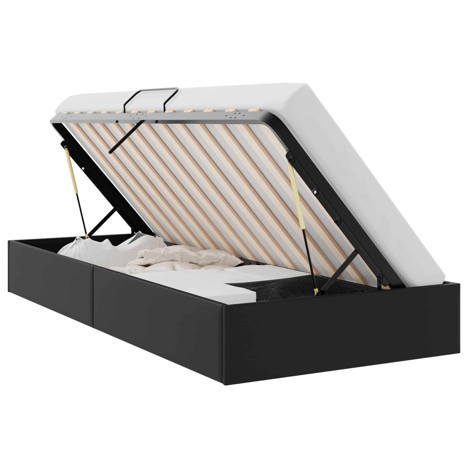 vidaXL Opslag bed met matras Puur Wit 183 x 213 cm Kunstleer