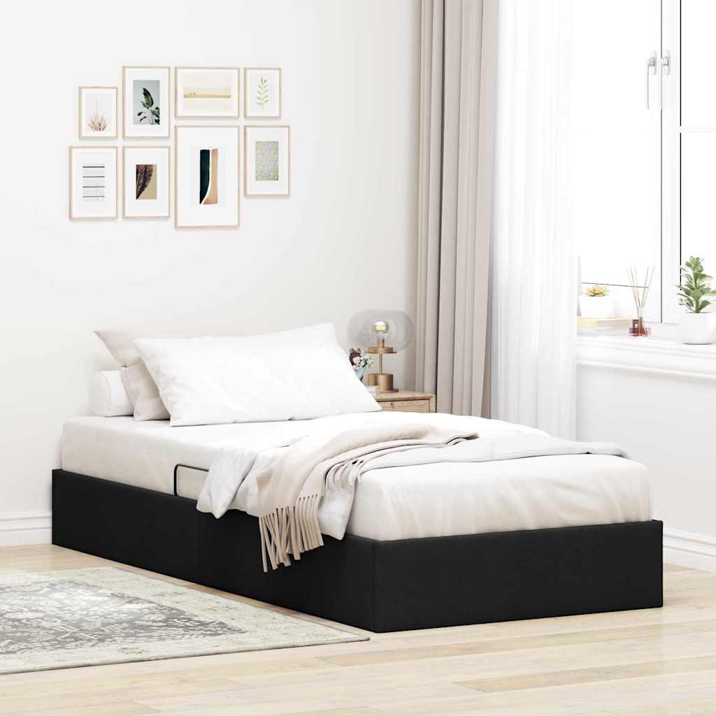 vidaXL Opslag bed met matras met opslag Lichtgrijs 90 x 190 cm Stof