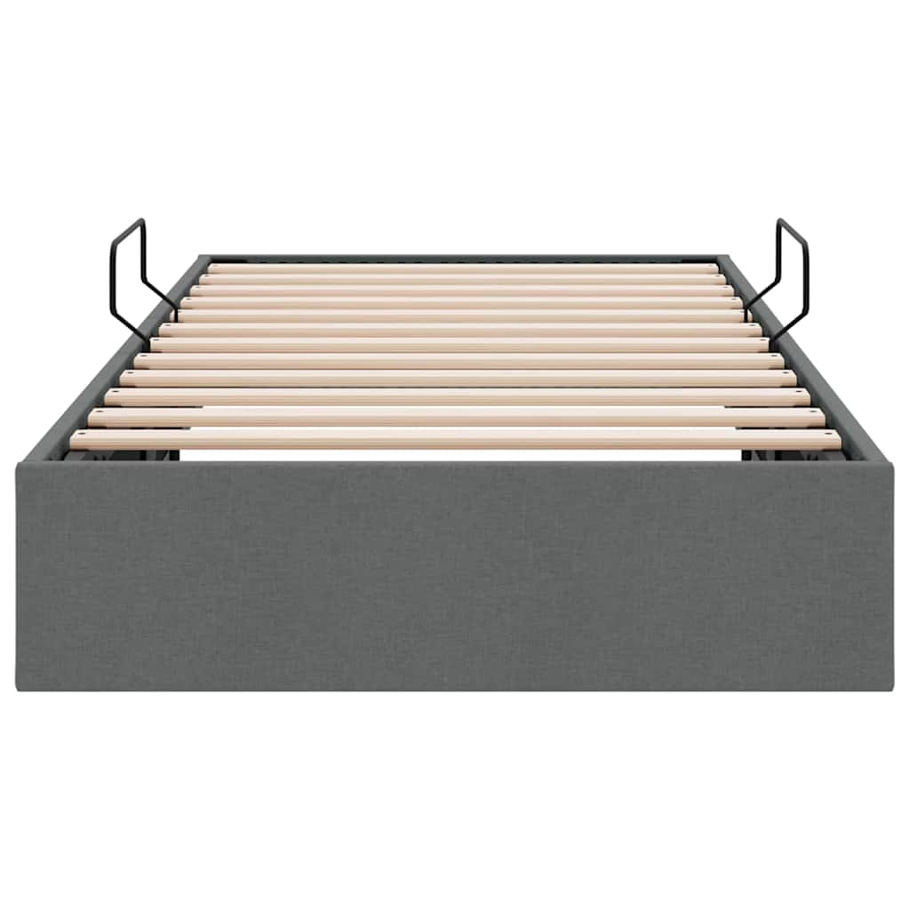 vidaXL Opslag bed met matras met opslag Lichtgrijs 203 x 100 cm Stof