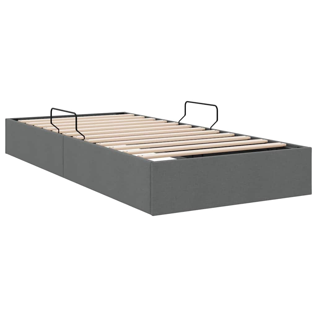 vidaXL Opslag bed met matras met opslag Lichtgrijs 203 x 100 cm Stof