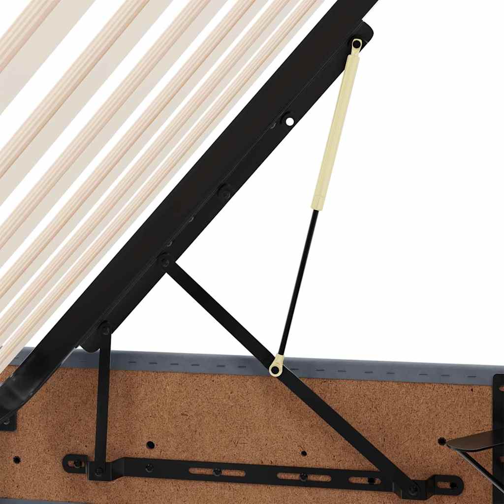 vidaXL Opslag bed met matras Donkergrijs 90 x 190 cm Fluweel