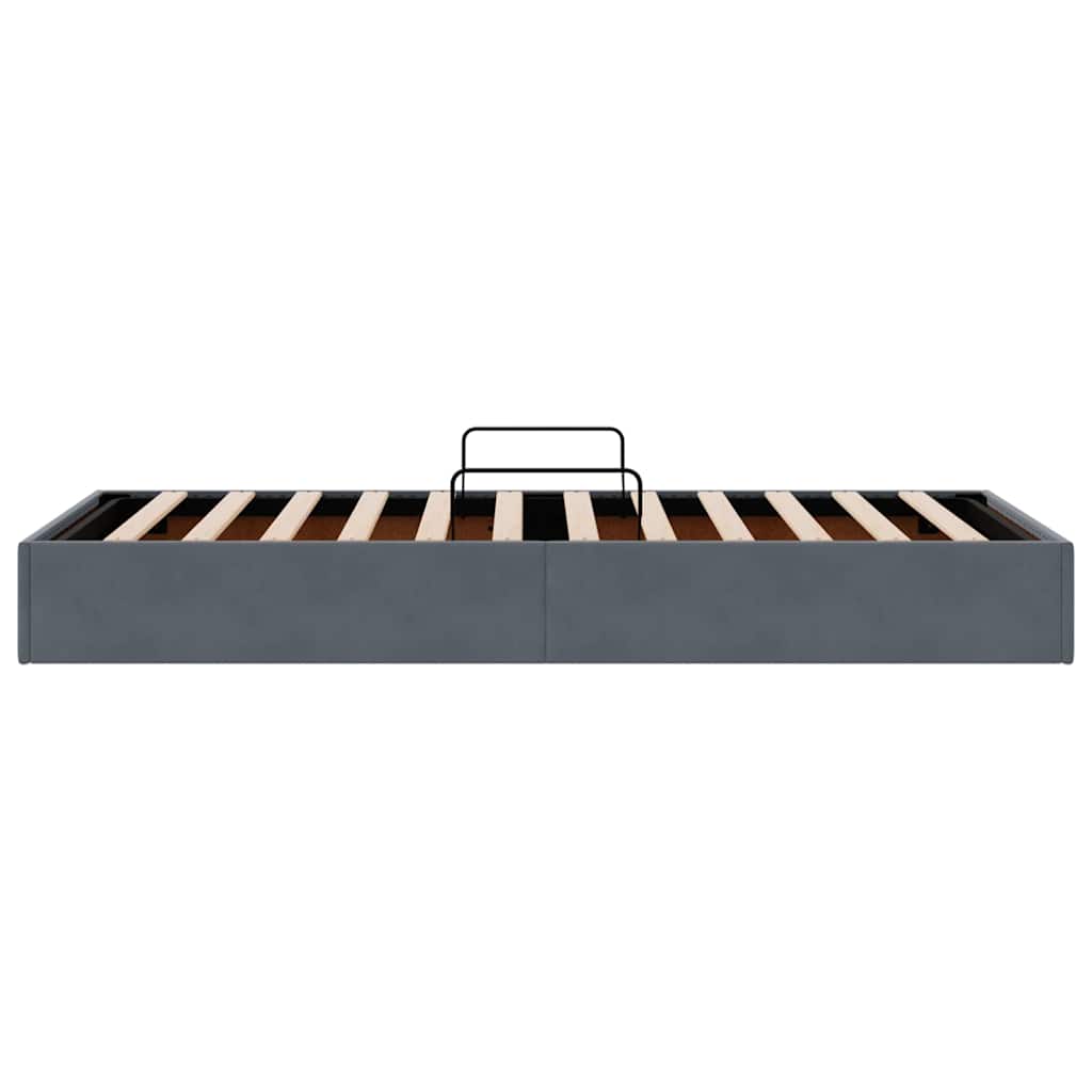 vidaXL Opslag bed met matras Donkergrijs 90 x 190 cm Fluweel
