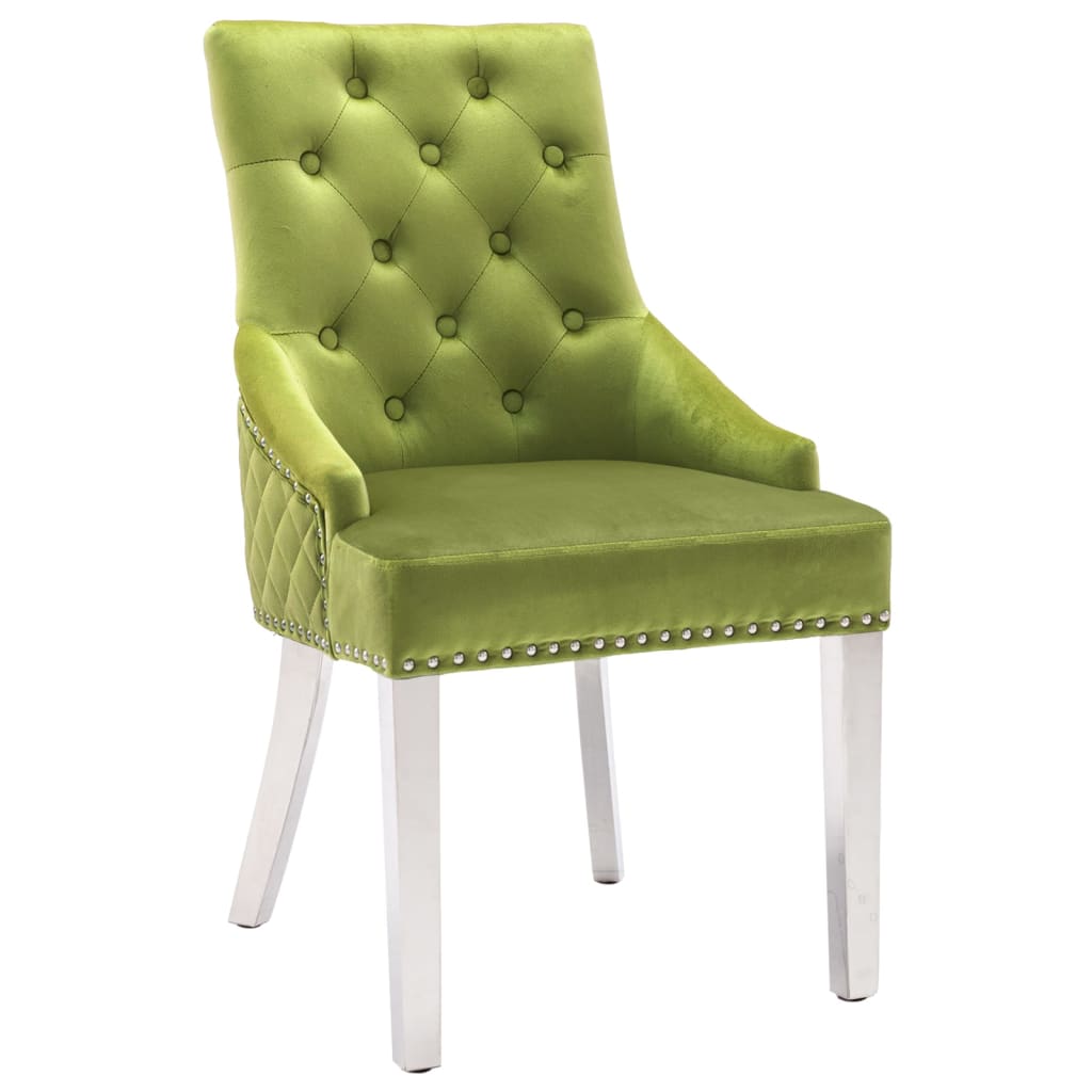 vidaXL Eetkamerstoel fluweel blauw