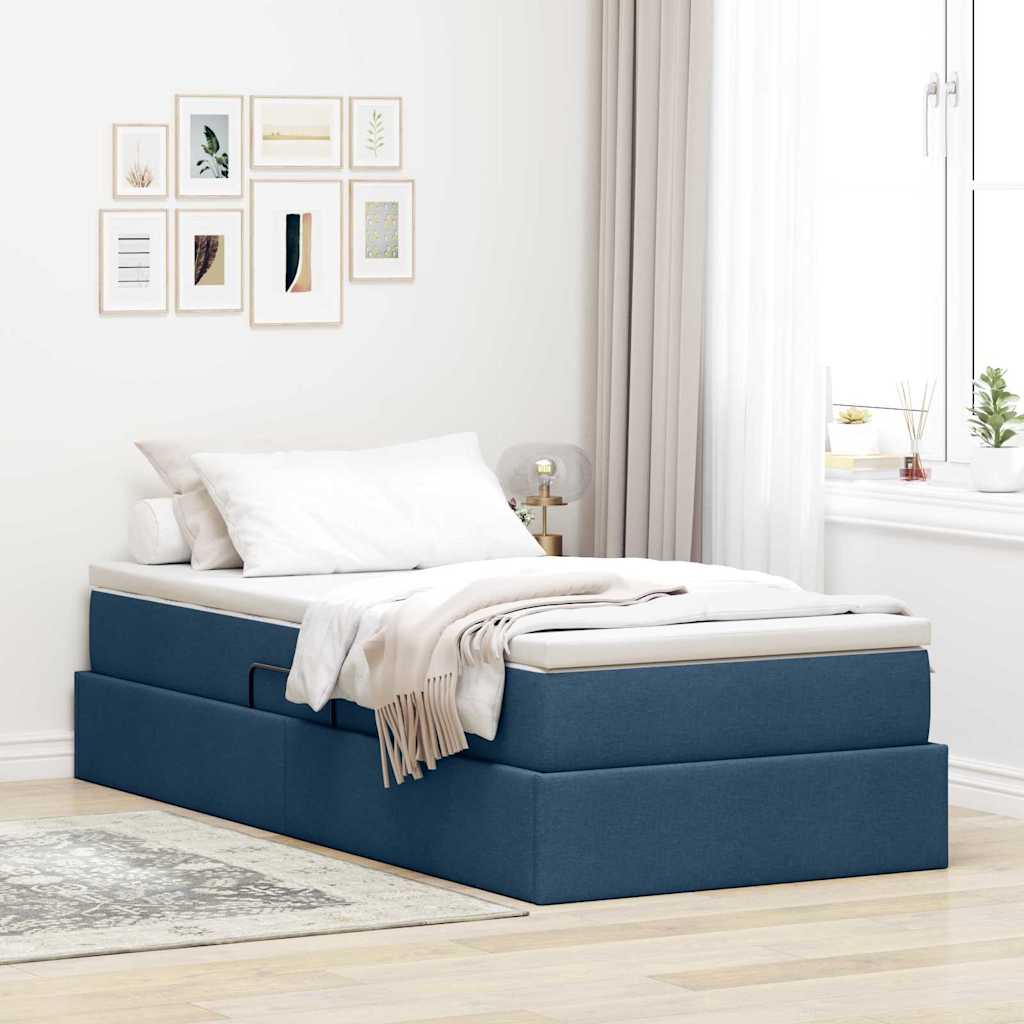 vidaXL Opbergbed met matras Lichtgrijs 120 x 190 cm Polyester