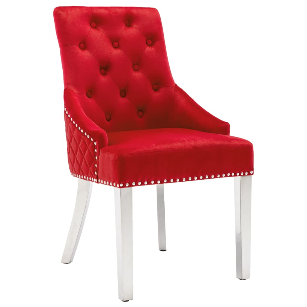 vidaXL Eetkamerstoel fluweel blauw