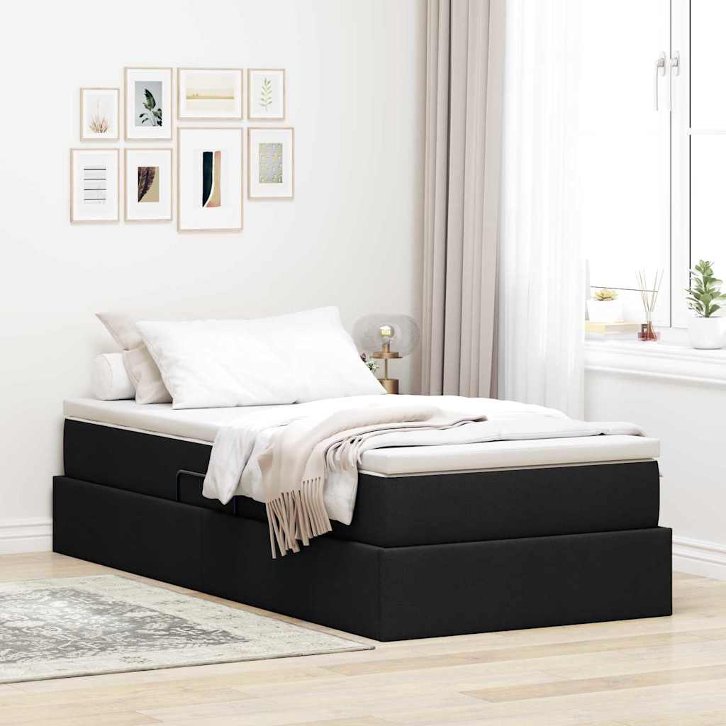 vidaXL Opbergbed met matras Lichtgrijs 120 x 190 cm Polyester