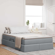 vidaXL Opbergbed met matras Lichtgrijs 120 x 190 cm Polyester