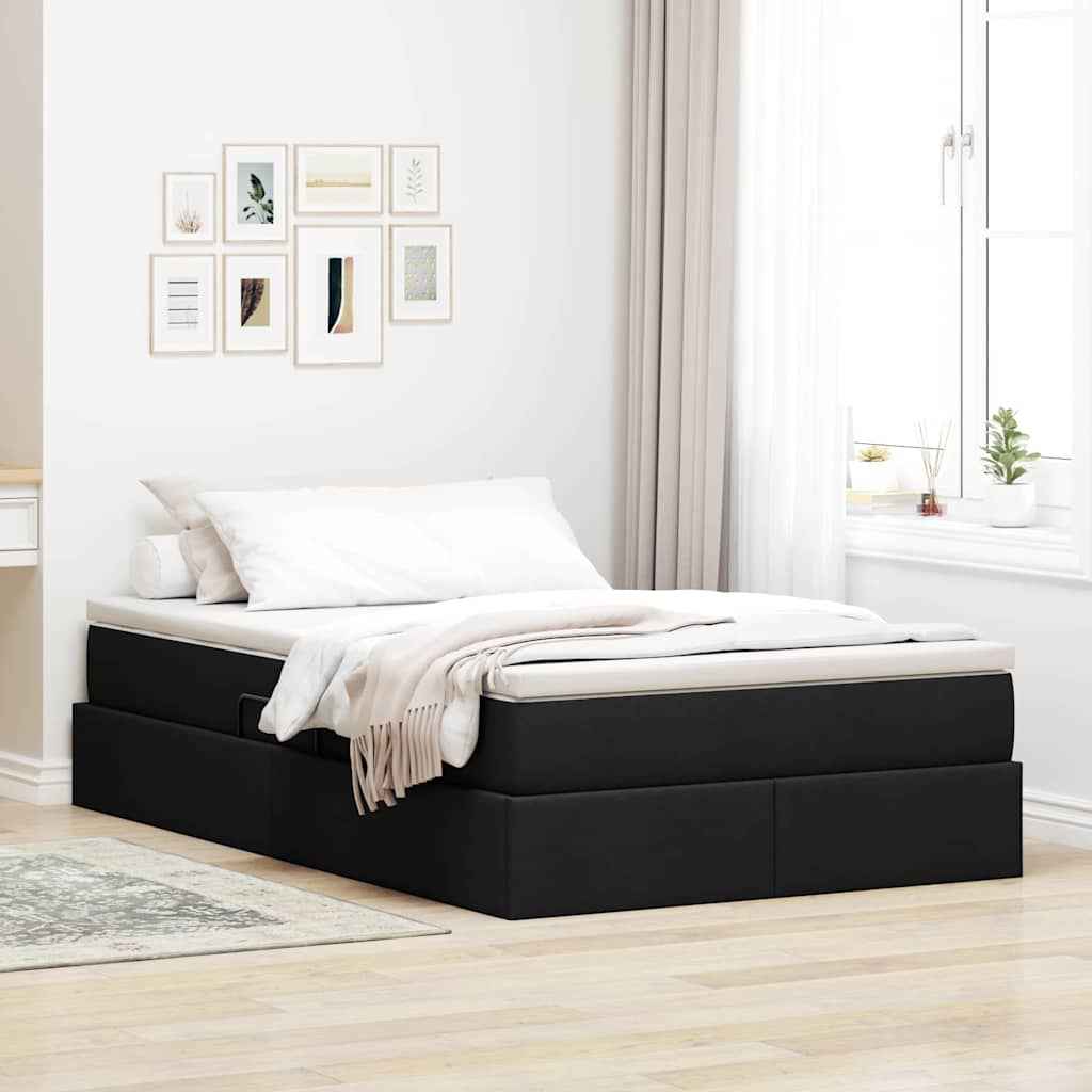 vidaXL Opbergbed met matras Lichtgrijs 120 x 190 cm Polyester