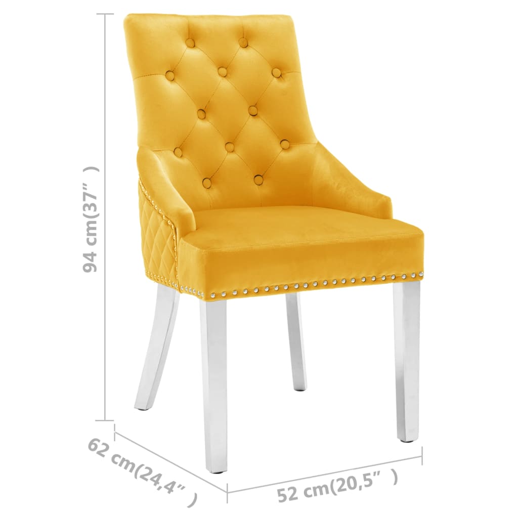 vidaXL Eetkamerstoel fluweel blauw