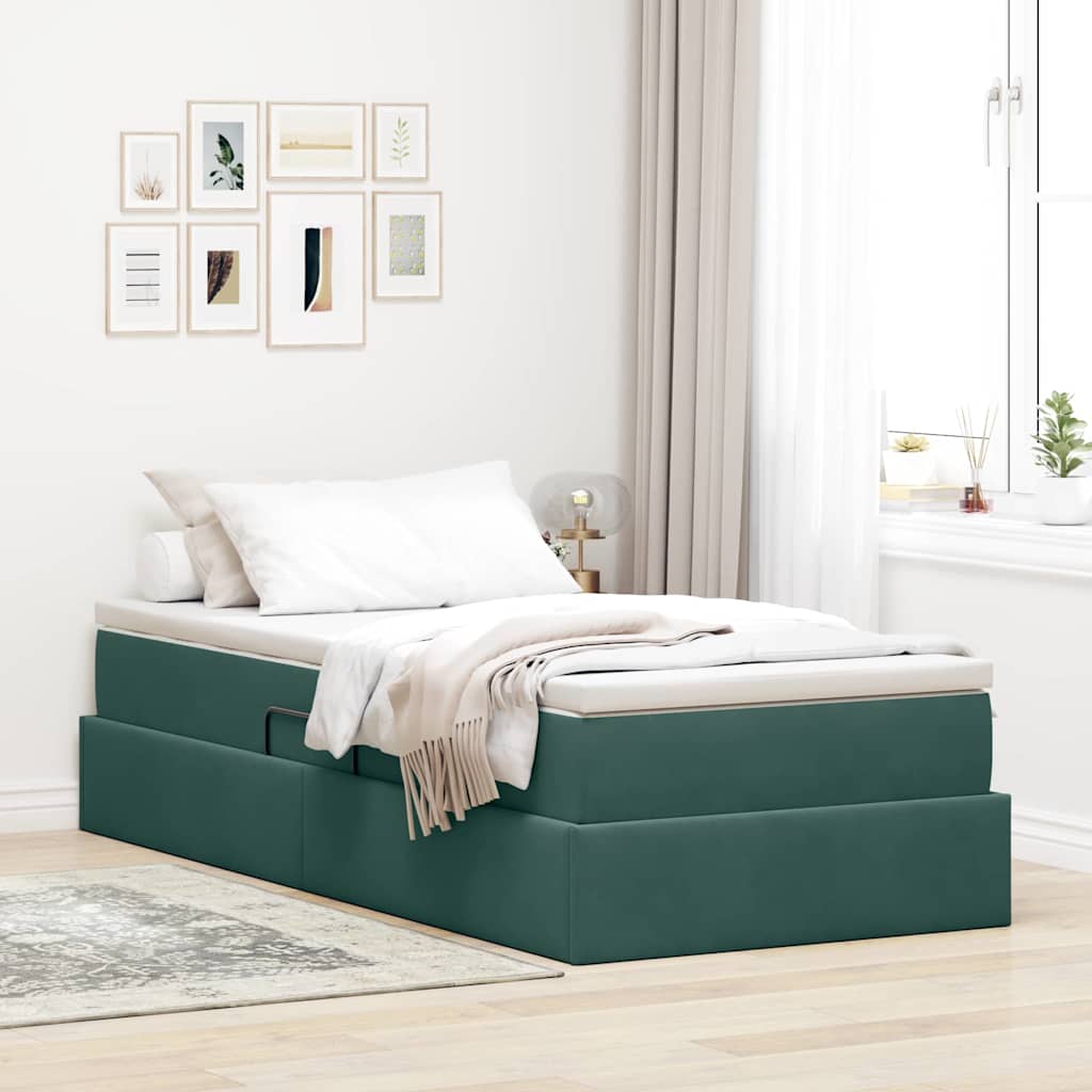 vidaXL Opbergbed met matras met matras Lichtgrijs 120 x 190 cm Fluweel