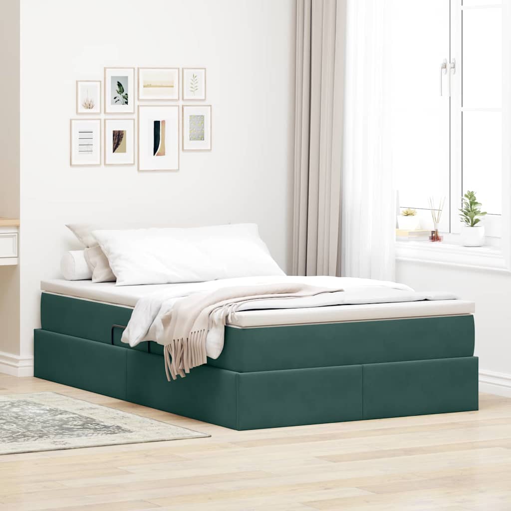 vidaXL Opbergbed met matras met matras Lichtgrijs 120 x 190 cm Fluweel