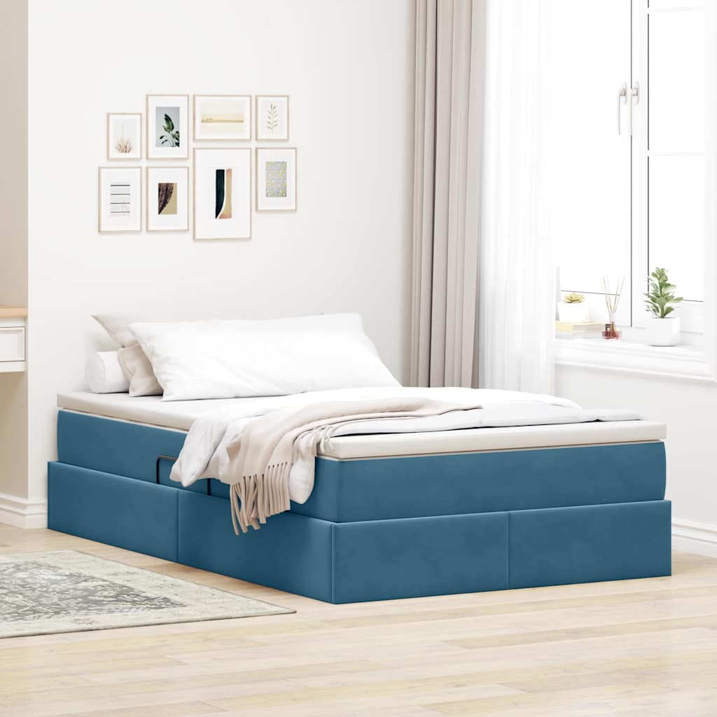 vidaXL Opbergbed met matras met matras Lichtgrijs 120 x 190 cm Fluweel