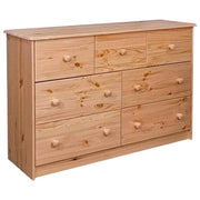 vidaXL Dressoir met 7 lades 113x35x73 cm massief grenenhout