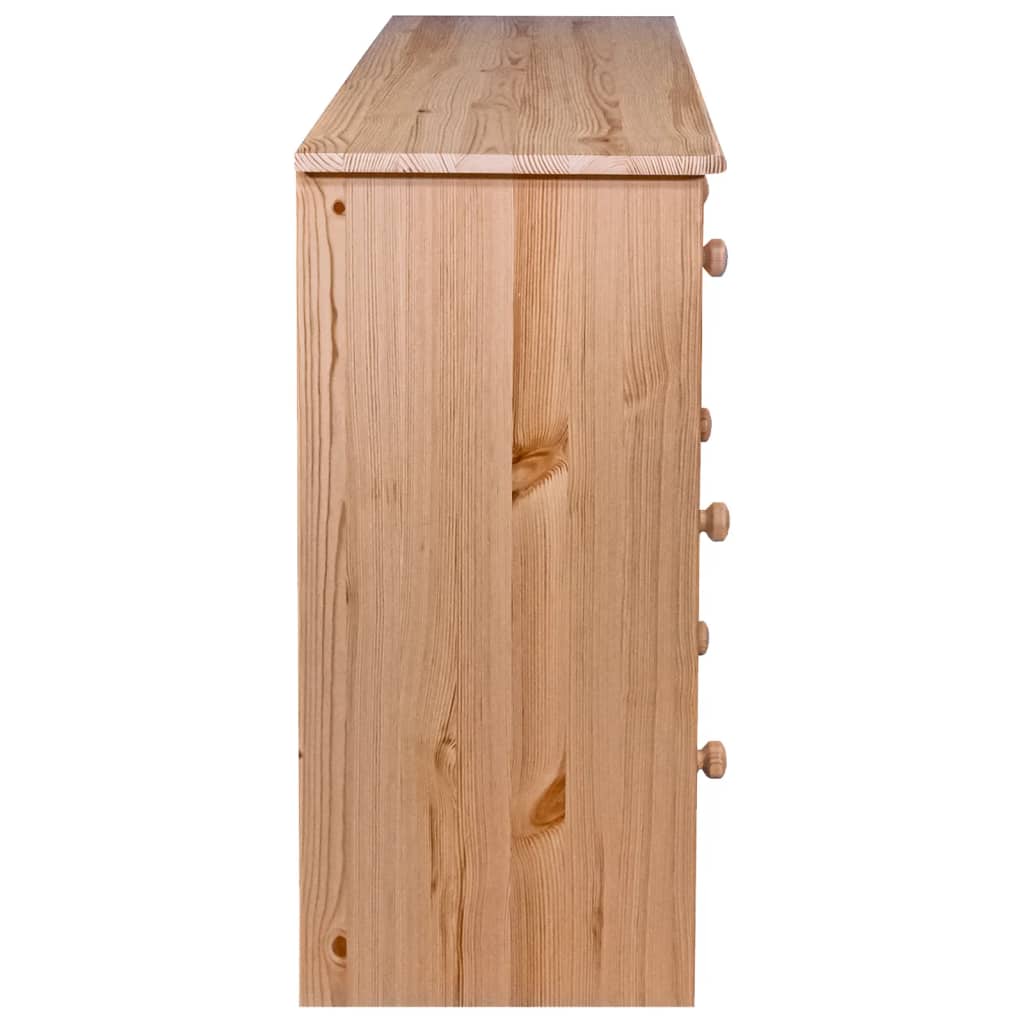 vidaXL Dressoir met 7 lades 113x35x73 cm massief grenenhout