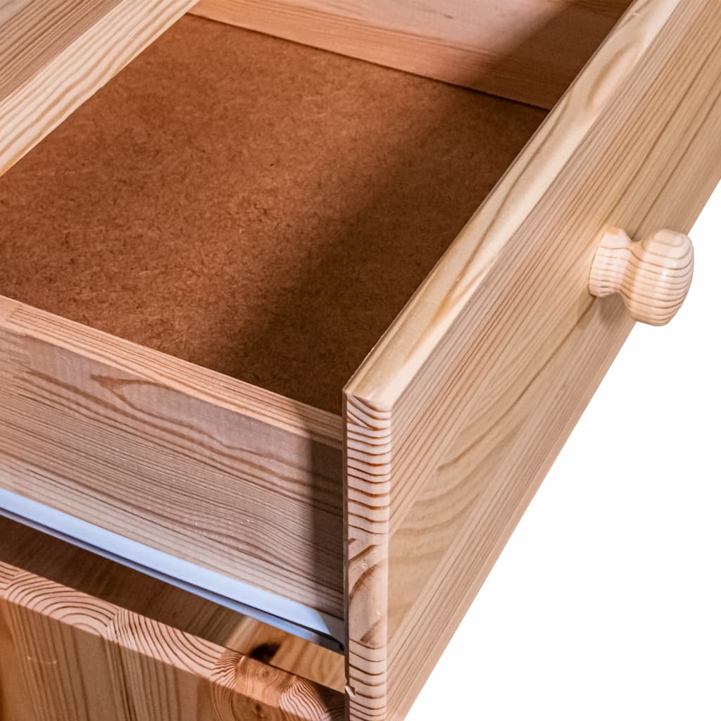 vidaXL Dressoir met 7 lades 113x35x73 cm massief grenenhout
