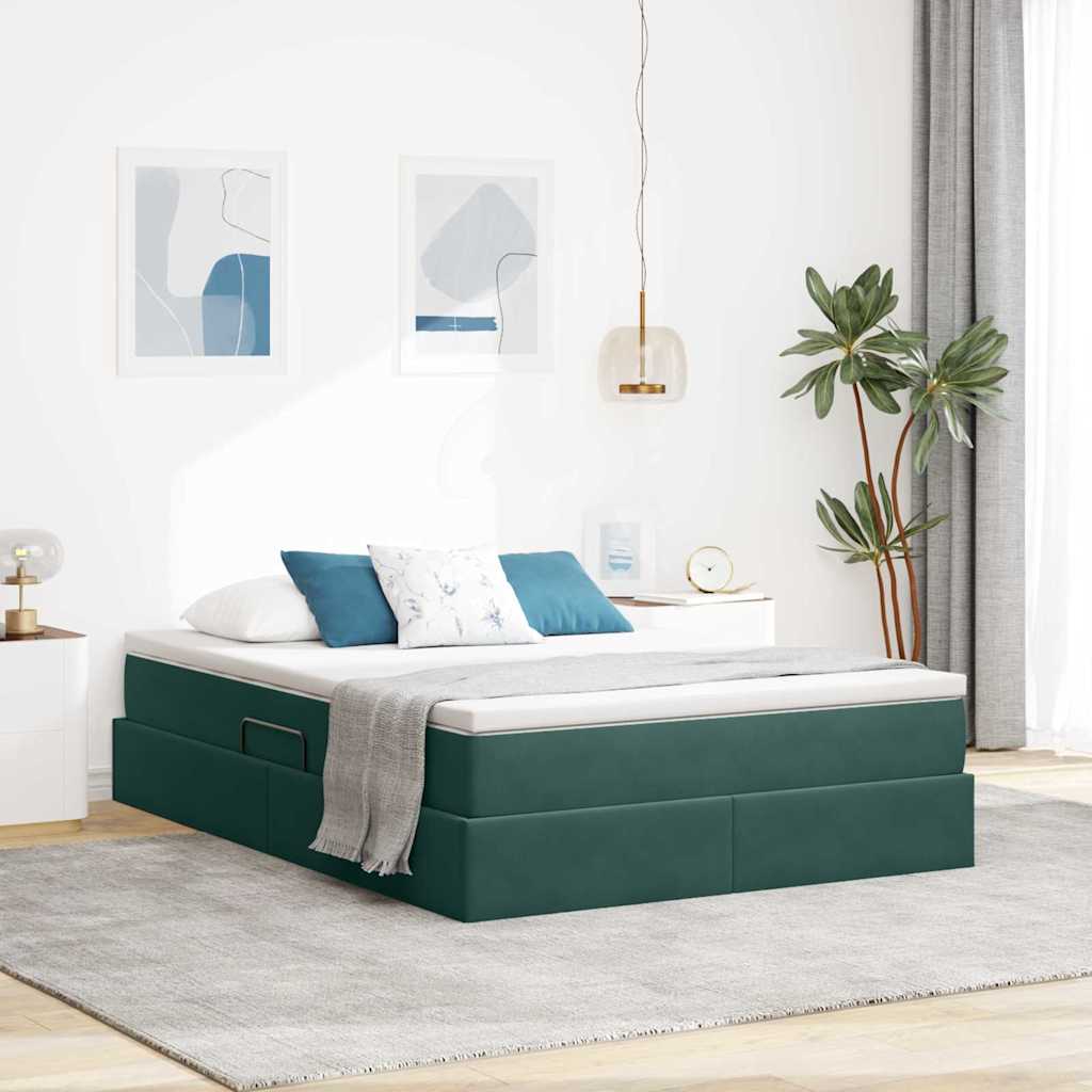 vidaXL Opbergbed met matras met matras Lichtgrijs 120 x 190 cm Fluweel