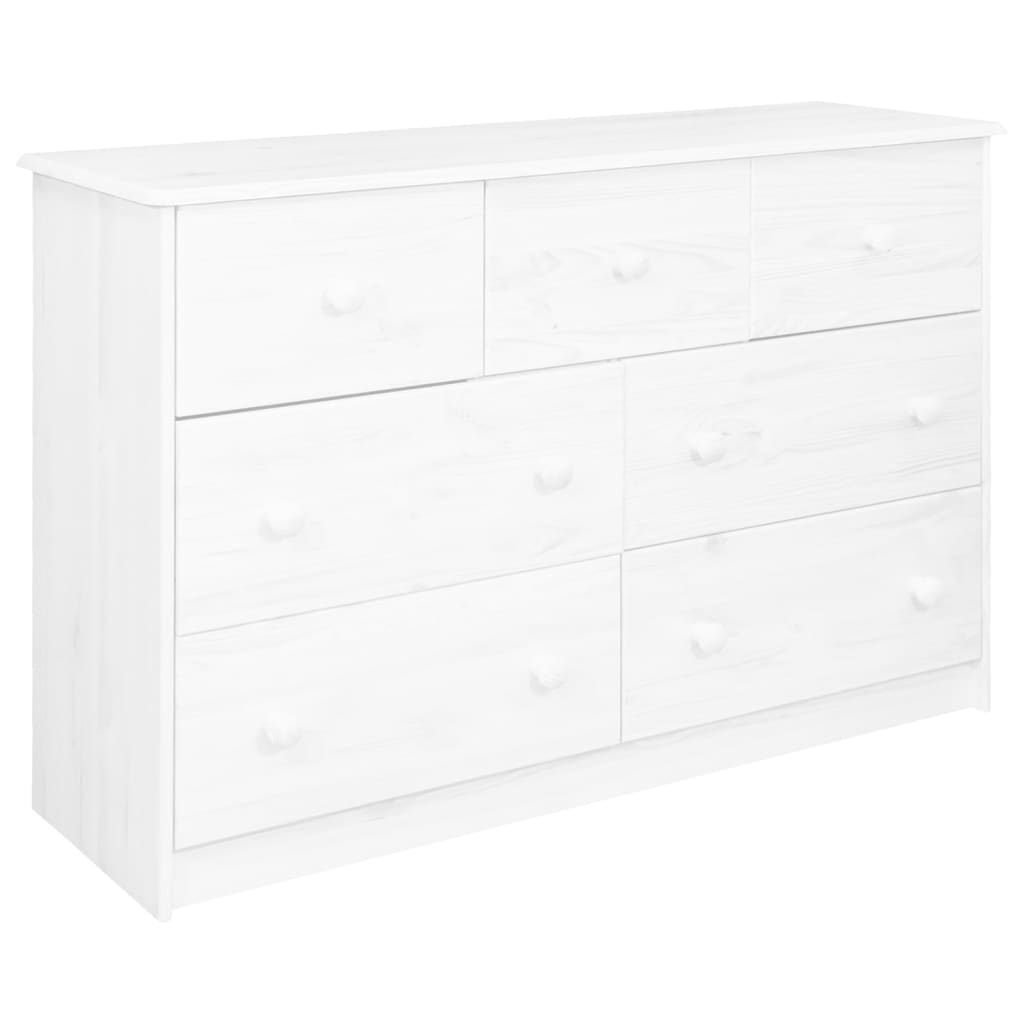 vidaXL Dressoir met 7 lades 113x35x73 cm massief grenenhout
