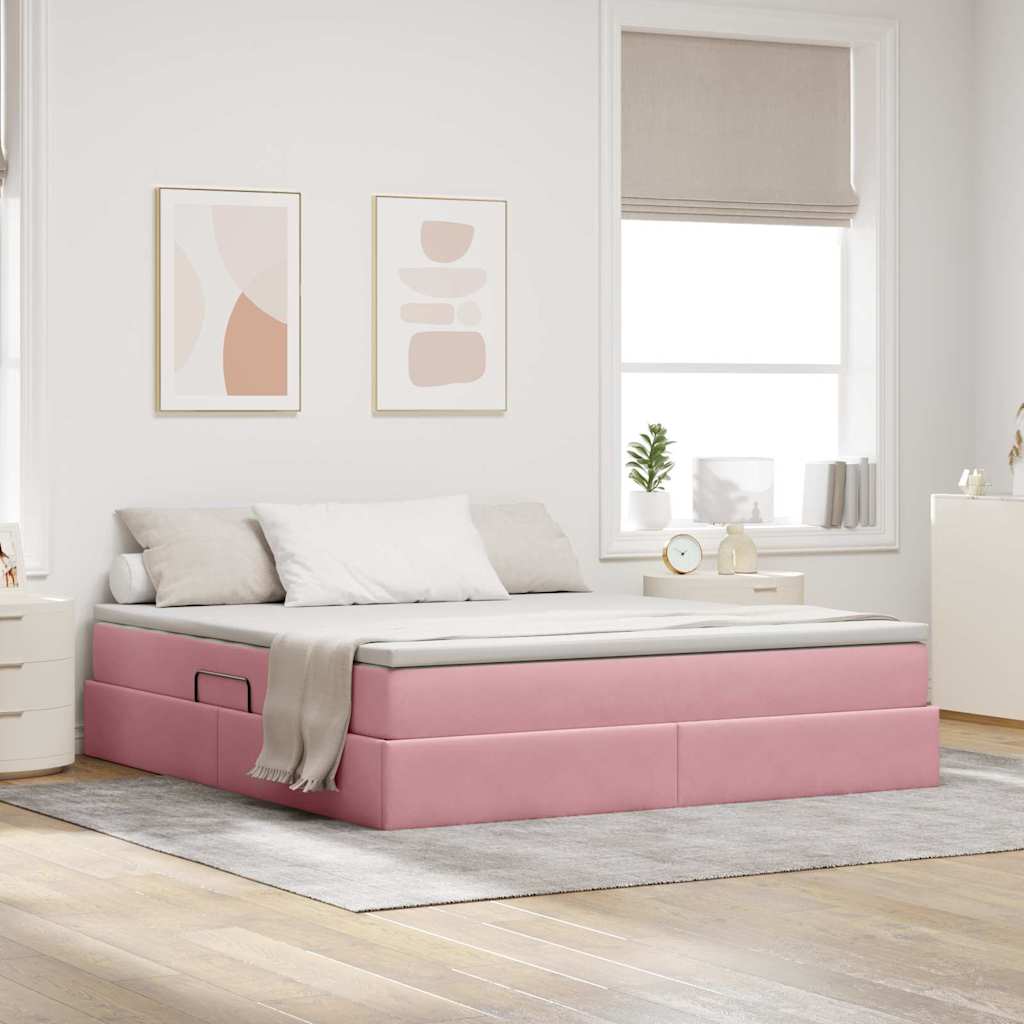 vidaXL Opbergbed met matras met matras Lichtgrijs 120 x 190 cm Fluweel