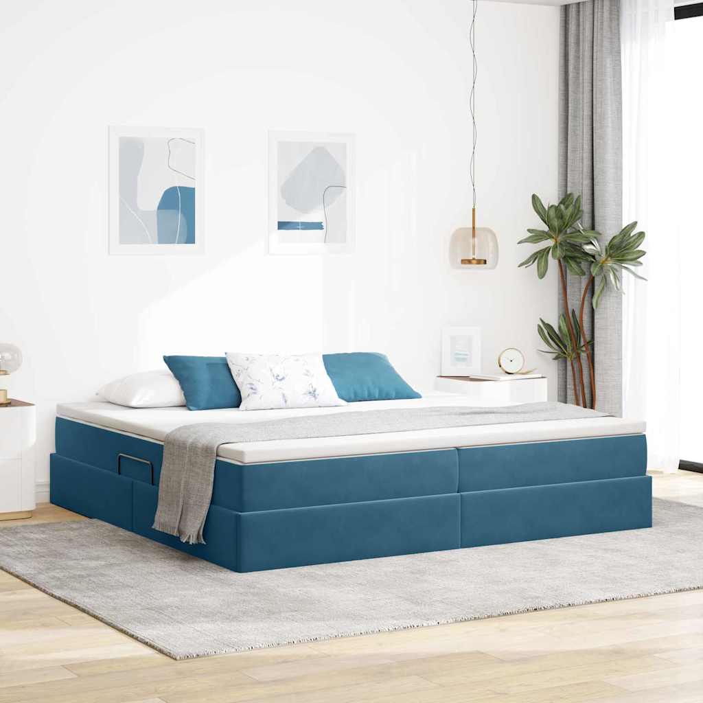 vidaXL Opbergbed met matras met matras Lichtgrijs 120 x 190 cm Fluweel