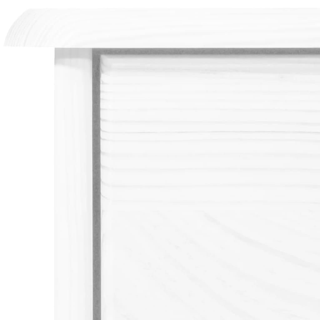 vidaXL Dressoir met 2 lades 78x35x89 cm massief grenenhout wit