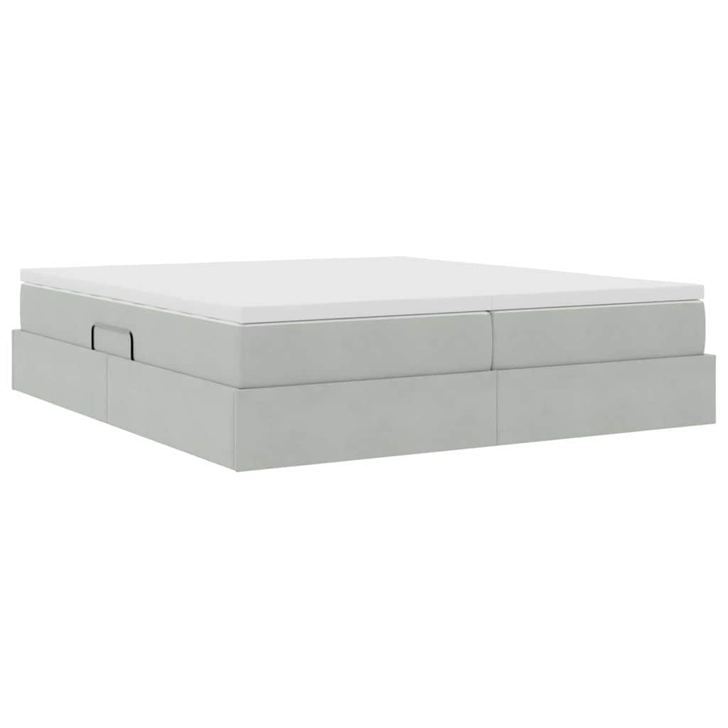 vidaXL Opbergbed met matras Donkergroen 180 x 200 cm Fluweel