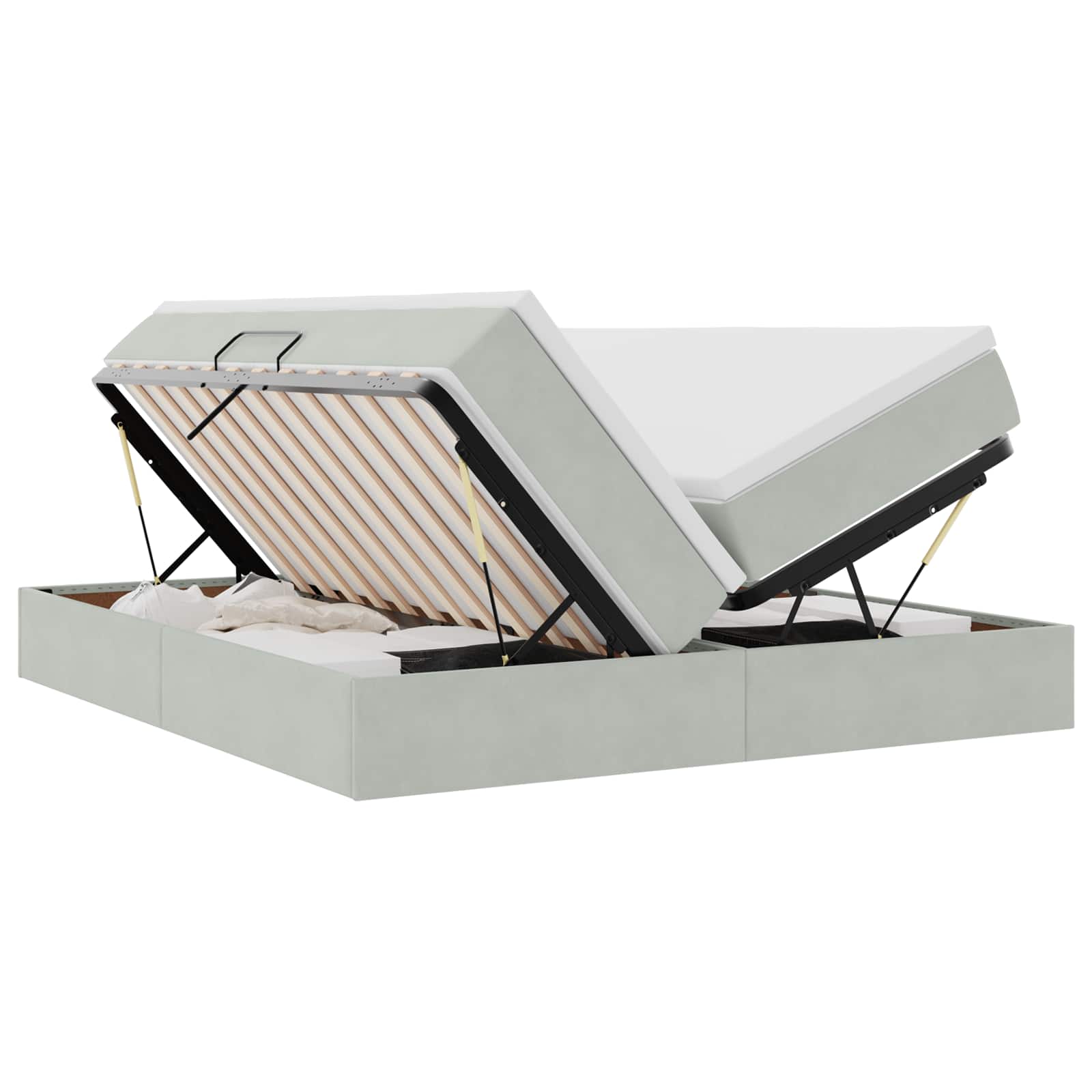 vidaXL Opbergbed met matras Donkergroen 180 x 200 cm Fluweel