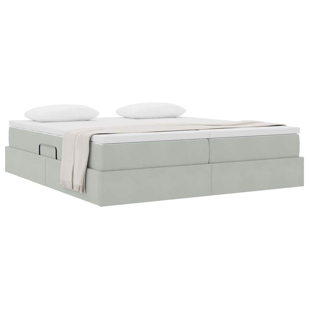 vidaXL Opbergbed met matras Donkergroen 180 x 200 cm Fluweel