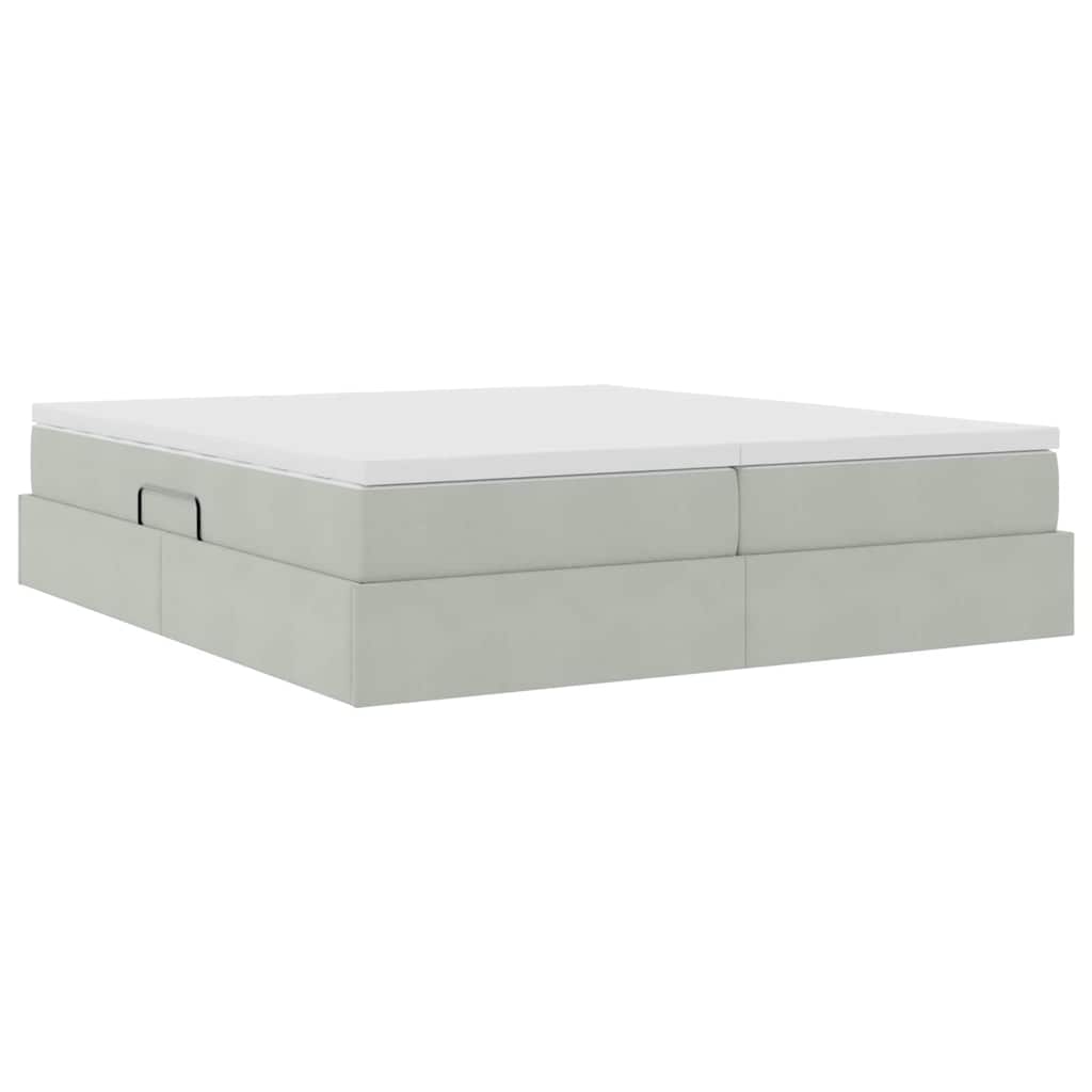 vidaXL Opbergbed met matras Donkergroen 180 x 200 cm Fluweel