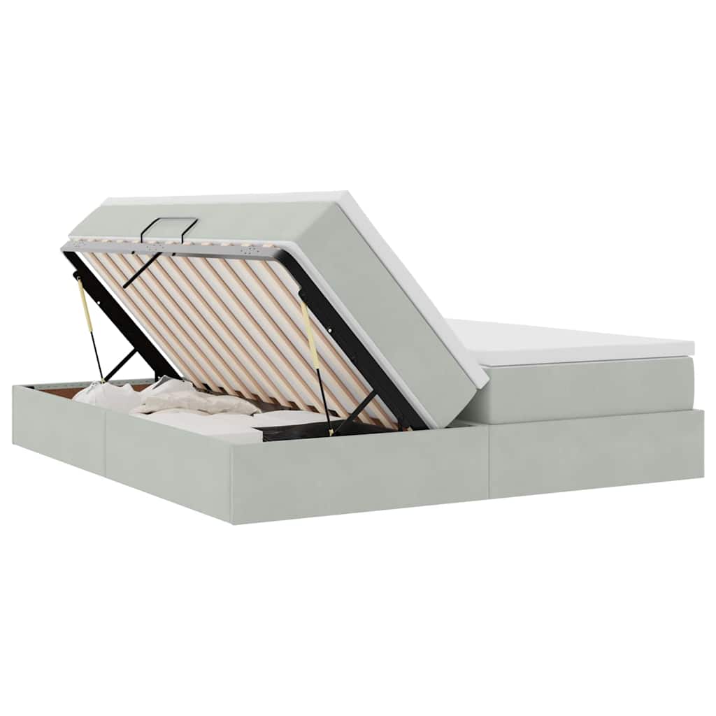 vidaXL Opbergbed met matras Donkergroen 180 x 200 cm Fluweel