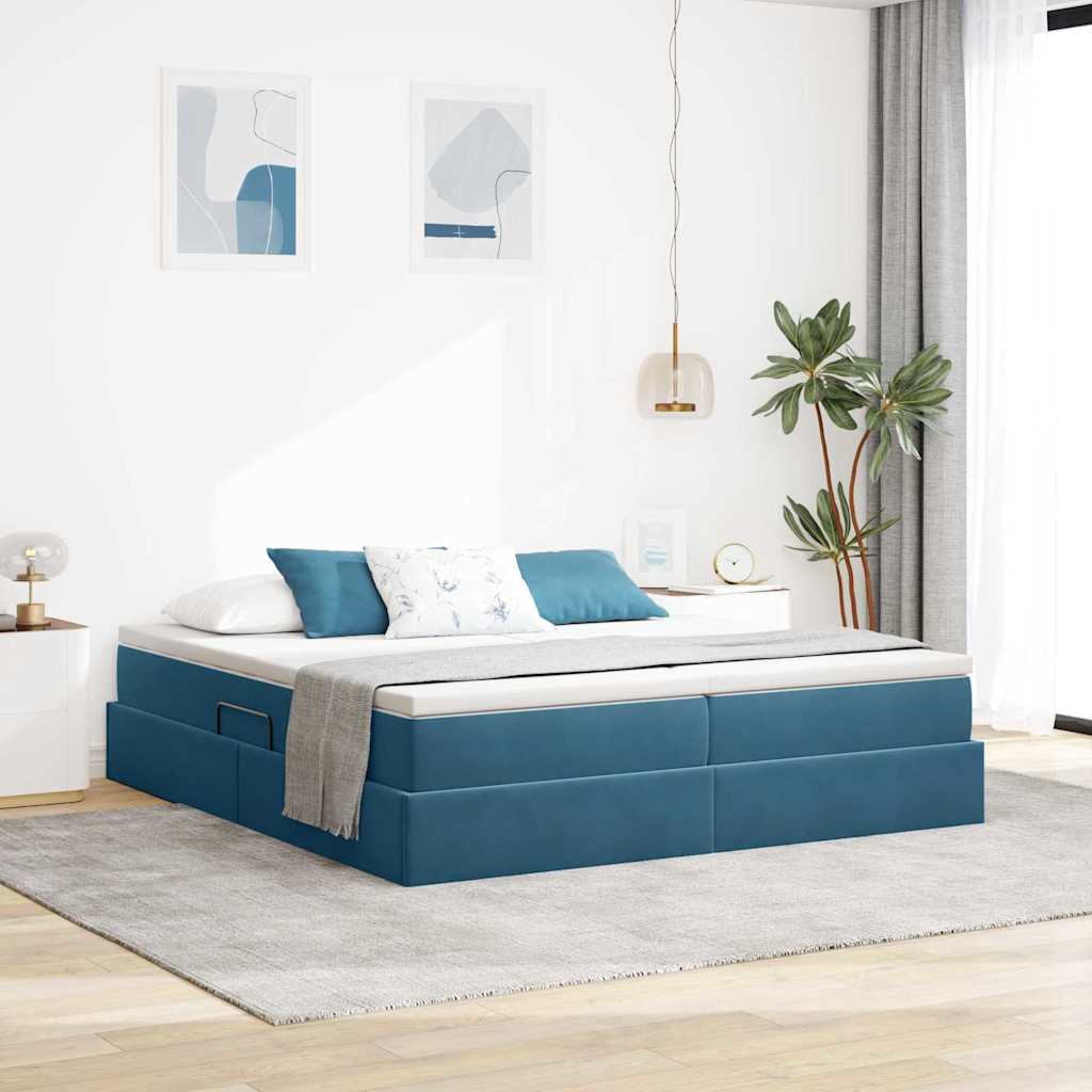 vidaXL Opbergbed met matras Donkergroen 180 x 200 cm Fluweel