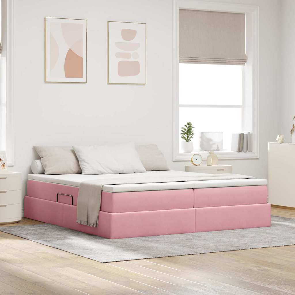 vidaXL Opbergbed met matras Donkergroen 180 x 200 cm Fluweel