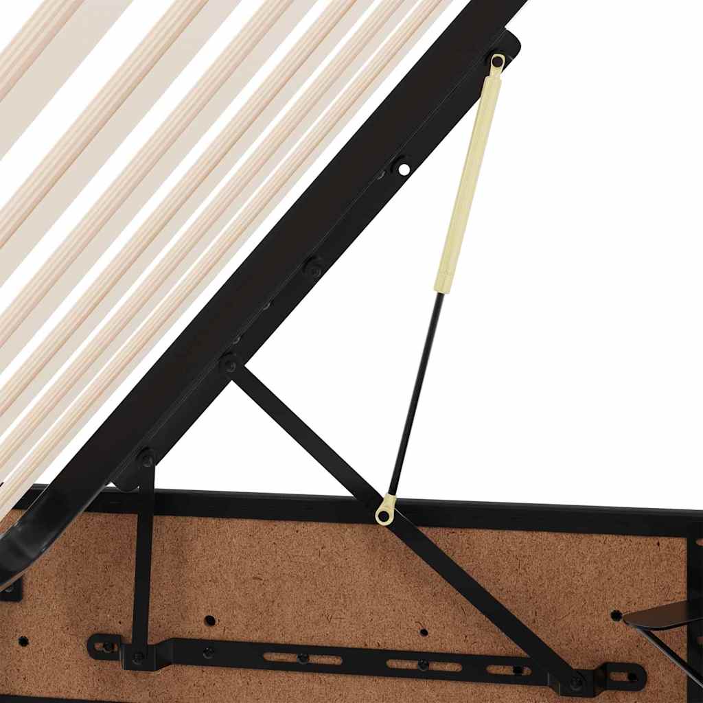 vidaXL Opslag bed met matras met opslag Zwart 120 x 190 cm Nep Leer