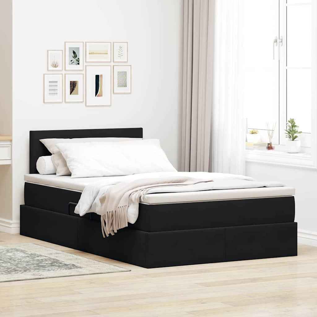 vidaXL Opslag bed met matras Lichtgrijs 120 x 190 cm Fluweel