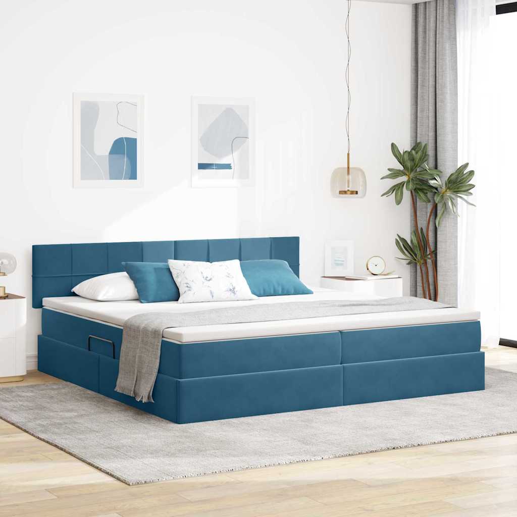 vidaXL Opslag bed met matras Lichtgrijs 120 x 190 cm Fluweel