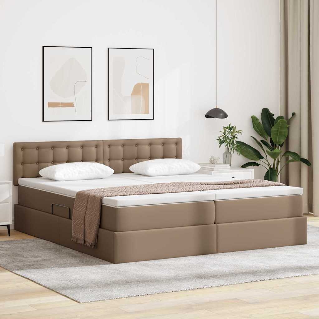 vidaXL Opslag bed met matras met opslag Zwart 180 x 200 cm Nep Leer