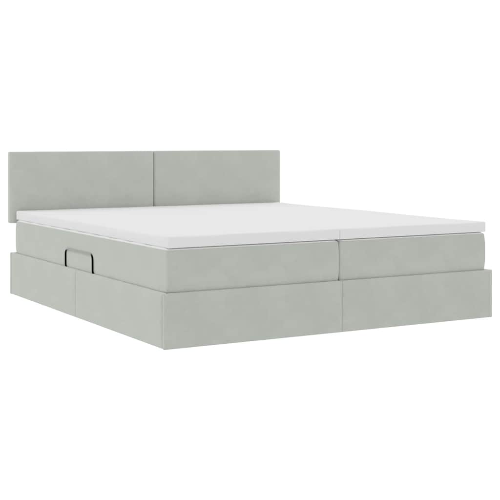 vidaXL Opslag bed met matras met hoofdeinde Donkergroen 90 x 200 cm